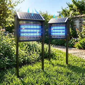 【DealsForYouDays】2pack Outdoor 20W High-Power Rechargeable Electronic Mosquito Zapper Light, Waterproof Insect Killer with 3 Tubes, Dual Charging, 6000mAh Battery, for Summer Outdoor Fun,summerwins