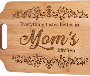AceThrills Mothers Day Gifts for Mom Gifts, Mom Birthday Gifts for Moms from Daughter Son - Engraved Bamboo Cutting Board 12.3"L x 8.7"W x 0.4"Th