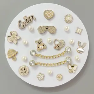 Luxury Bling Shoe Charms for Women - Sparkling Rhinestone Decorations & Girly Shoe Chains - DIY Accessory Set for Clog Sandals & Party Favors