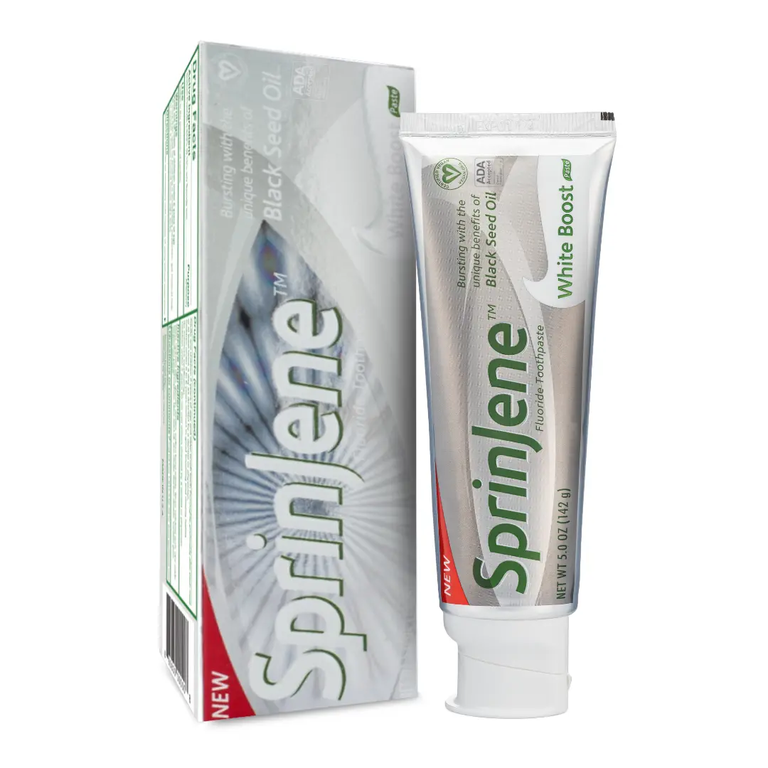 SprinJene White Boost Toothpaste - Powered by Natural Ingredients and Backed by Science