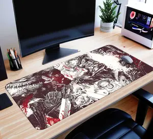 [SALE UP TO 45%] Berserk Desk Mat Anime Mouse Pad, GUTS PC Gaming Desk Pad for Gamers, Berserk Keyboard Mat Gift, Griffith Desk Mat