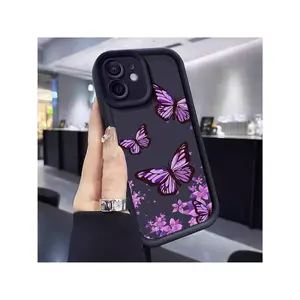 Butterfly Pattern Phone Case, Decorative Phone Protective Cover, Compatible With IPhone 11 12 13 14 15 Pro Max Series Phone Accessories