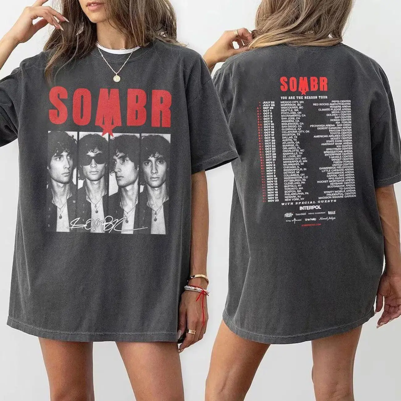 Sombr World Tour T-Shirt, Vintage Bootleg Concert Tee 00C