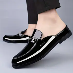 Men'sFashionLoafers-MicrofiberUpper,PULining,RoundToe,DecorativeBuckle|Business,Wedding,PartyWear