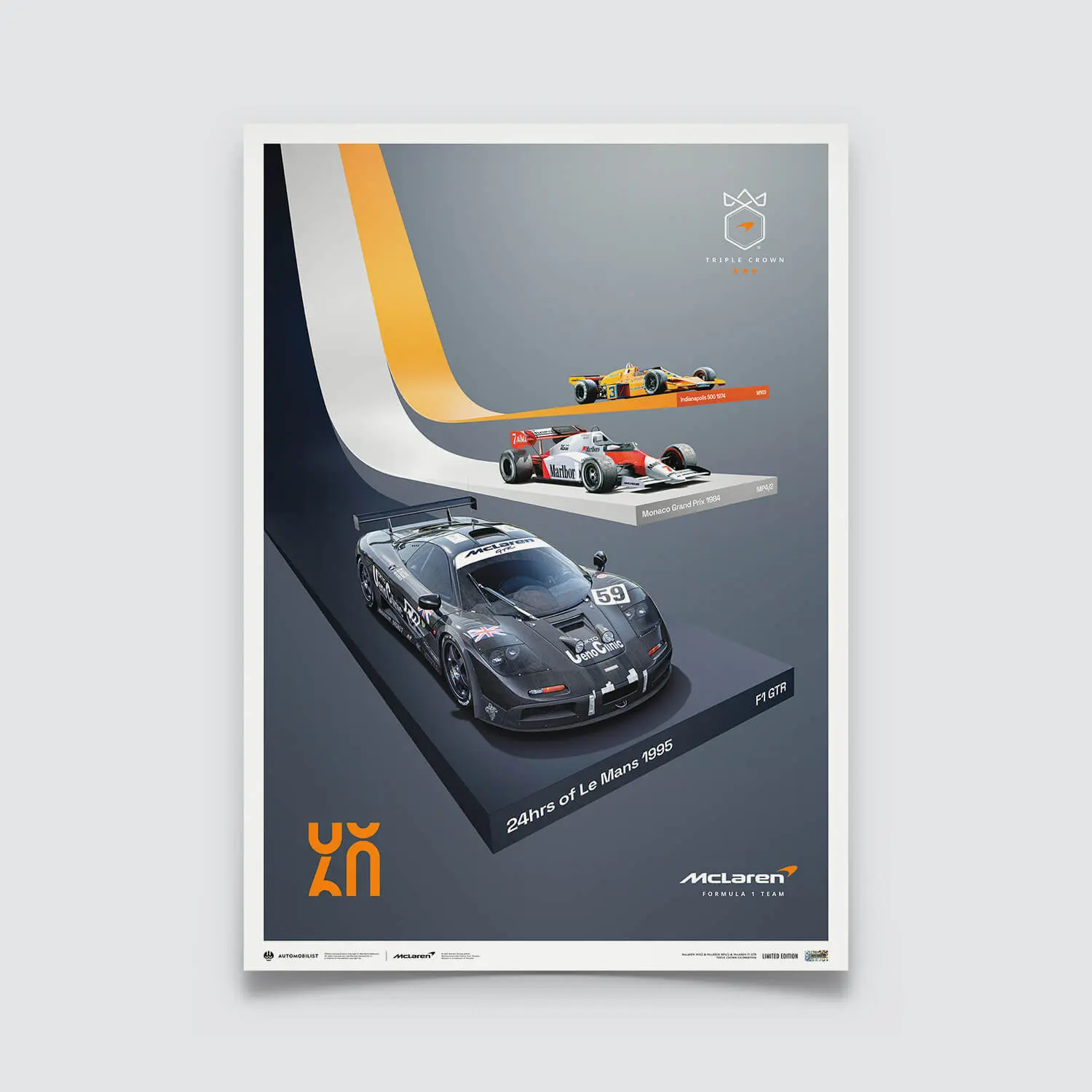 McLaren Racing | 2023 The Triple Crown 60th Anniversary | McLaren Poster