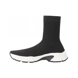 Balenciaga Speed 3.0 Round Toe High-Top Casual Sneakers for Men in Black