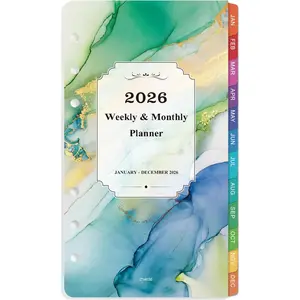 2026 Planner Refills - Planner Refills 2026, January 2026 - December 2026, A6 Planner Inserts, 2026 Weekly and Monthly Planners, 3.75" x 6.75", A6 Planners Refill, 6-Hole Punched