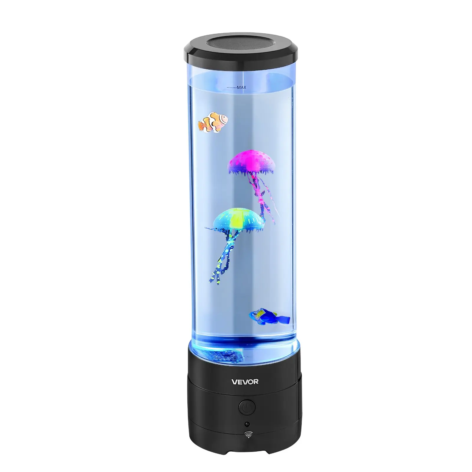 VEVOR Sensory Bubble Tube Lamp, 16 Color Changing Light Effects, Water Fish Lamp with Built-in Bluetooth Speaker & White Noise, Fake Aquarium Tank Night Light for Bedroom Living Room Home DecorSummervibes
