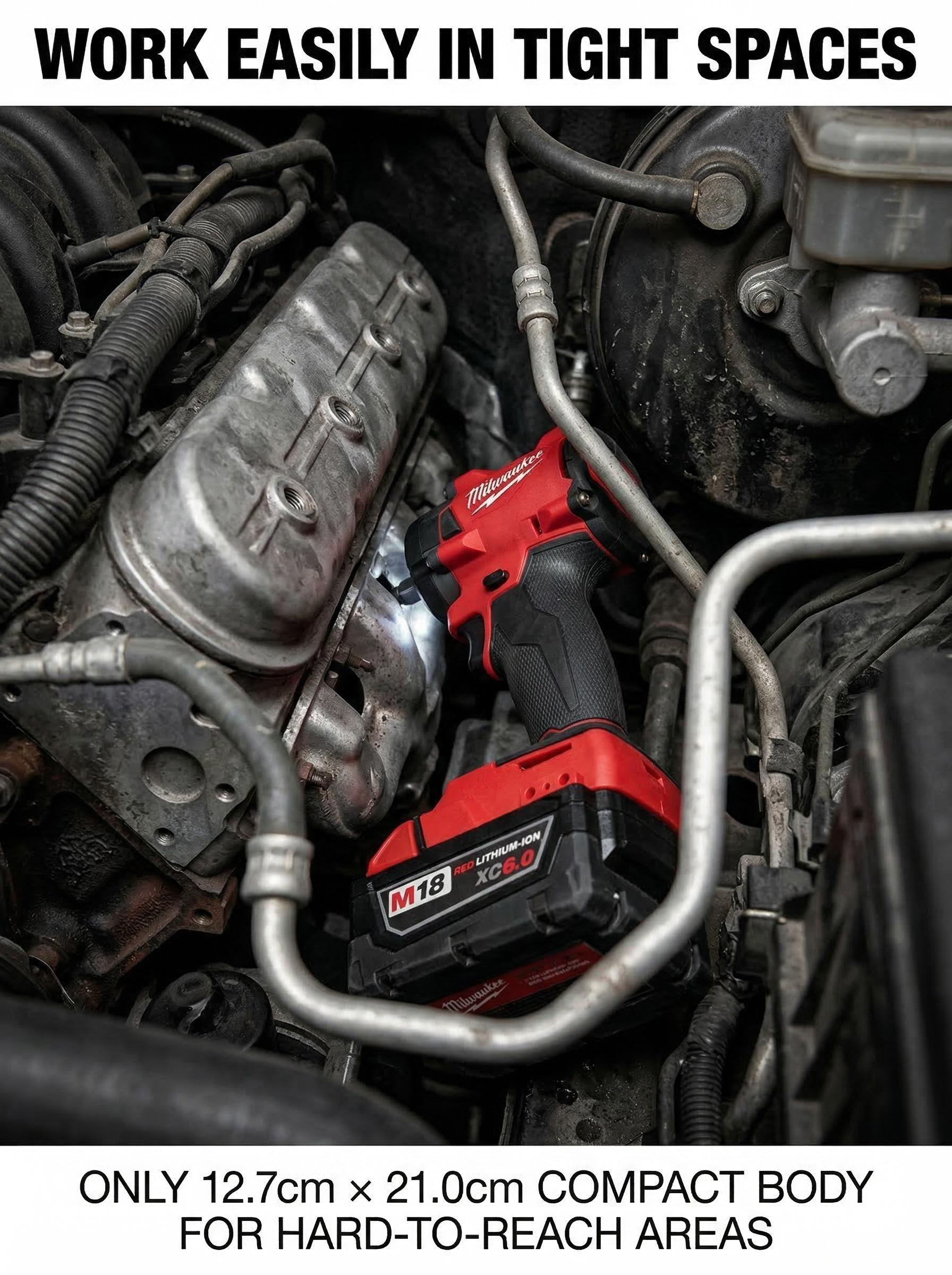 Milwaukee M18 FIW212 18V 1/2 Inch Impact Wrench For Auto Repair And Equipment Maintenance Power Tool 300Nm Torque Four Mode Speed Control