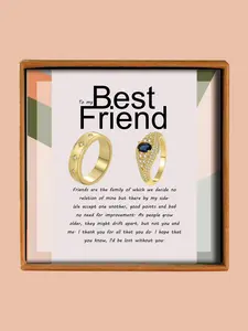 Women's Elegant Rhinestone Decorated Ring, Exquisite Trendy Ring, Fashionable Jewelry for Women As Gift with Box