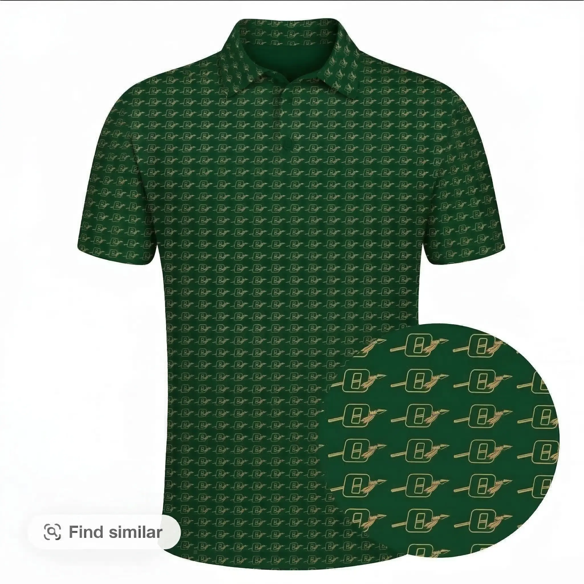 Premium Dark Blue Polo Shirt with Logo Pattern