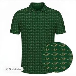 Premium Dark Blue Polo Shirt with Logo Pattern