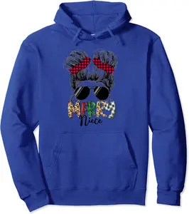 Niece Crew Christmas Messy Bun Hair Kid Niece Christmas Pullover Hoodie - Feliciabr Shop 25B09H95NK69