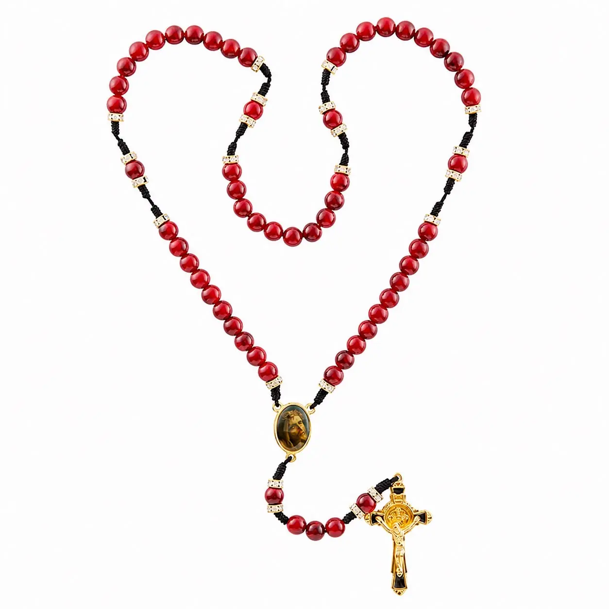 rosaire du precieux sang perles rouges rosary beads