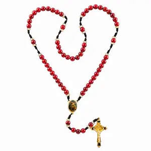 rosaire du precieux sang perles rouges rosary beads