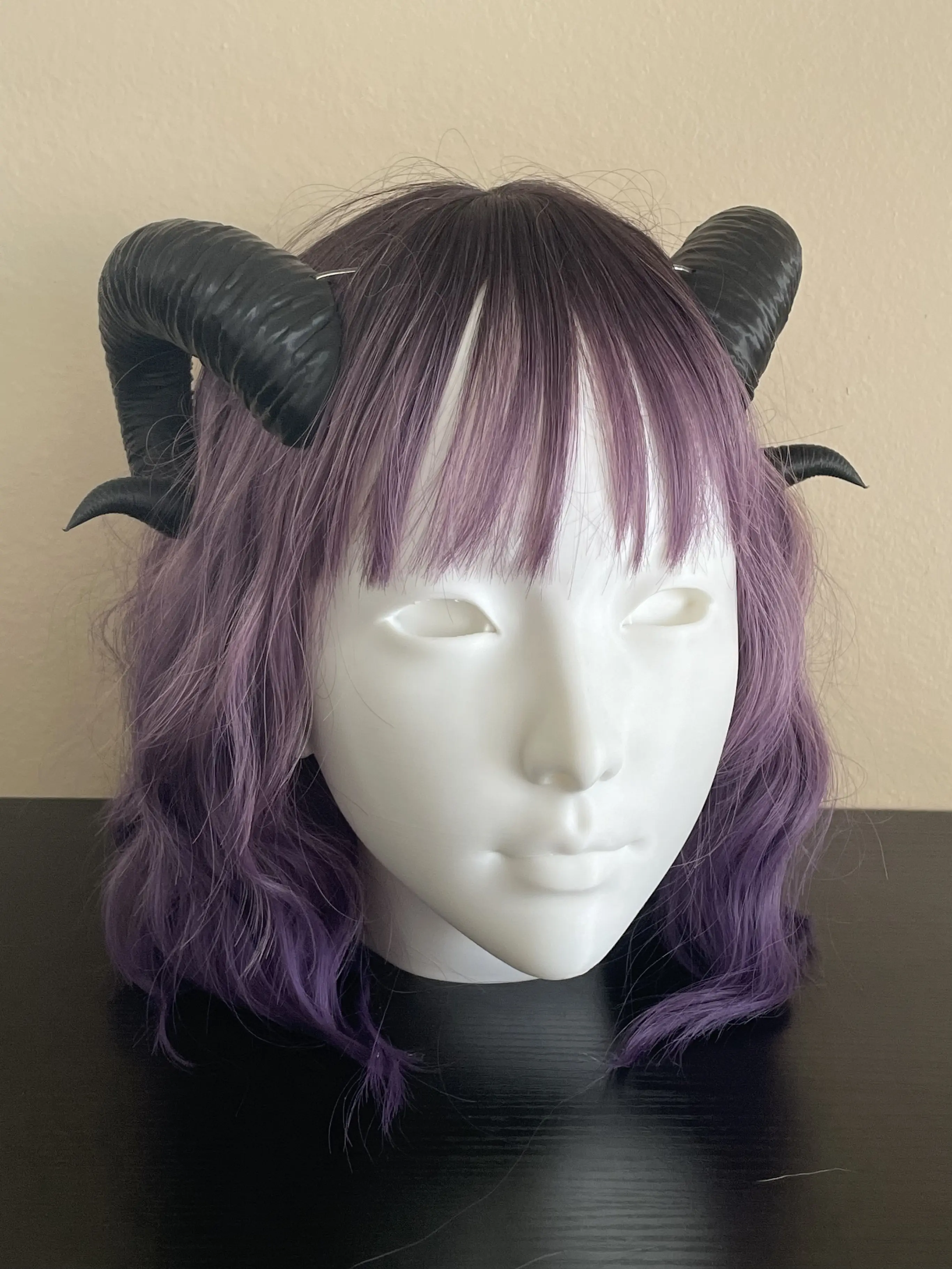 Satyr Horns – 3D Printed Cosplay & Halloween Accessory with Clear Elastic Strap
