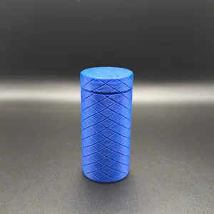 3D Printed by Me 1oz Round Lightweight Silver Storage Bottles, Modern Home Organizer Vault for Small Item Stacking