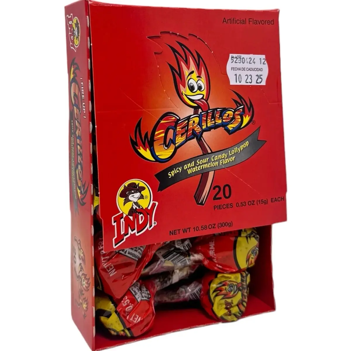 Indy Cerillos Spicy And Sour Lollypop (20 Pcs) Indy Cerillos Spicy And Sour Lollypop (20 Pcs)