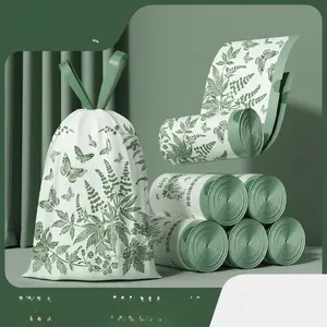Trash Bags 19.69*22.83inch  Trash Bag Garbage Bags Heavy Duty 100 Count Strong Rubbish Bag drawstring