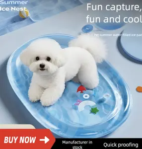 New Pet Water Bed Dog Pat Water Mat Summer Cooling Pad Dog Bed Thickened Scratch-Resistant Inflatable Water Injection Ice Mat