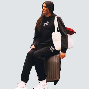 Wander Where The Stars Are Sweatpants - Unisex Fitted Casual Pants with Printed Graphic Design in Black for Travel Wear