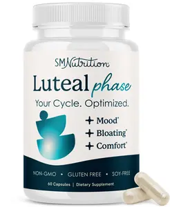 SM Nutrition Luteal Phase Support Supplement for Women | Bloating, Cramp Relief, Mood Balance & Hormone Harmony | With Chasteberry, DIM & Essential Nutrients | Non-GMO | 60 Ct - Healthcare, Dietary