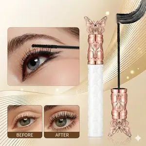Waterproof & Sweat-Proof Mascara with Fine Brush Head - Lengthening, Volumizing & Sunflower Effects for All Skin Types, Black, Voluminous Mascara, Waterproof Volume Mascara