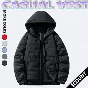 Men's Winter Warm Jacket Lightweight and windproof Lining Regular Fit Polyester Fiber Material Easy Machine Washable Cold Weather Wear Casual Style Medium Size