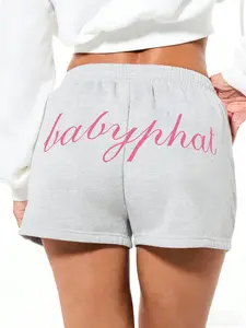 🔥Baby Phat Y2K Shorts | 2026 Hot Item, Pink Lettering and Cat Logo | Comfortable Adjustable Elastic Waist with Drawstring | Women's Casual Shorts | Street Style Streetwear, Perfect for Summer, Everyday and Loungewear