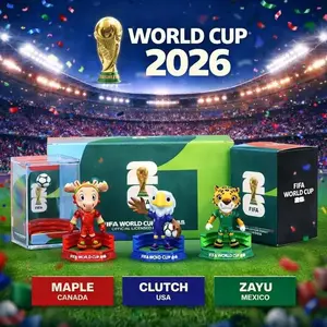 Official FIFA World Cup 2026 Mascot Figures Set - USA Canada Mexico Soccer Collectibles - Maple Clutch Zayu 3Pcs Set