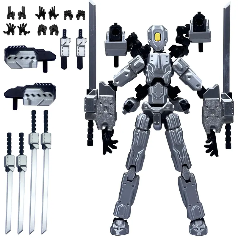 5pcs T13 Action Figure Multi-Articular Mobile Robot Nova T-13,8 inch T13 Action Figure，Desktop Decorations for Game Lovers Toys (Assembly Completed)