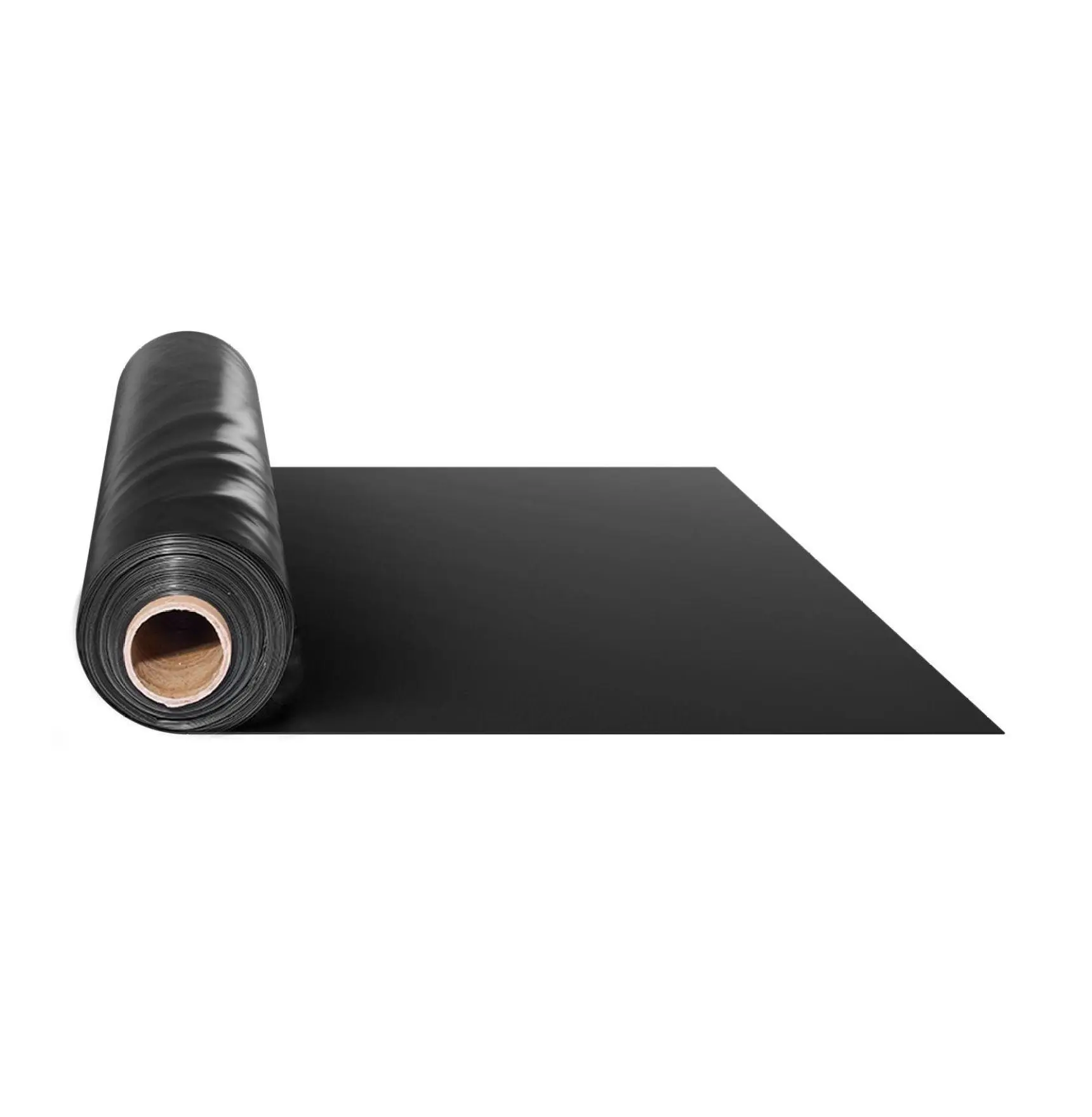 Plastic Sheeting 24x100ft, 6 Mil Heavy Duty - Black Poly Tarp, Painter's Drop Cloth, Crawl Space Vapor Barrier, Weed Control, Construction Covering 24 x 100 FT-6 Mil