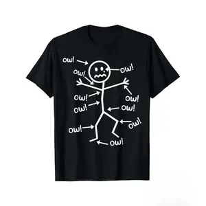 Humorous Chronic Pain Awareness T Shirt for Summer Casual Wear Round Neck Short Sleeve Everyday Top