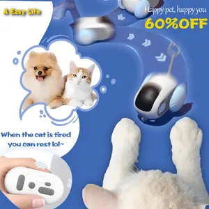 PET GRAVITY Interactive Smart Electric Pet Toy Car,Rolling Cat Car/Dog Ball ,Multifunctional Mode Remote Control, Automatic Mobile & Sleep touch wake-up Mode for Cats or Dogs,USB Charging Cable and Interactive Feather Cat Stick, Pet Gift Silicone Dog Toy