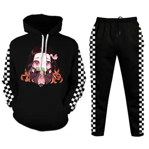 Demon Slayer Hoodie Set 3D Hit Sportswear Set