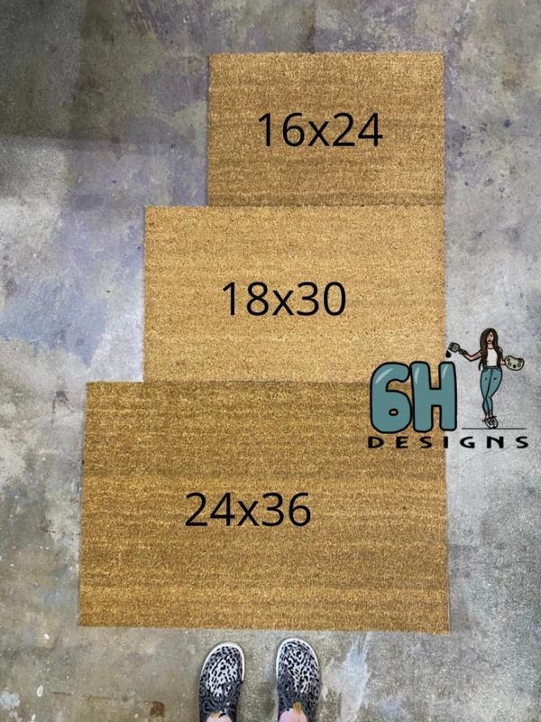 Custom Family Name Doormat, Eventually, He Just Hasn't Asked Yet| Doormat Forever Fiancé |