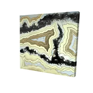 212 MAIN 24x24 in. High-Def Minimalist Lace Agate Geometric Print Abstract Modern Wall Art - Geode Wall Arts, Artistic Room Decoration, Home Supplies