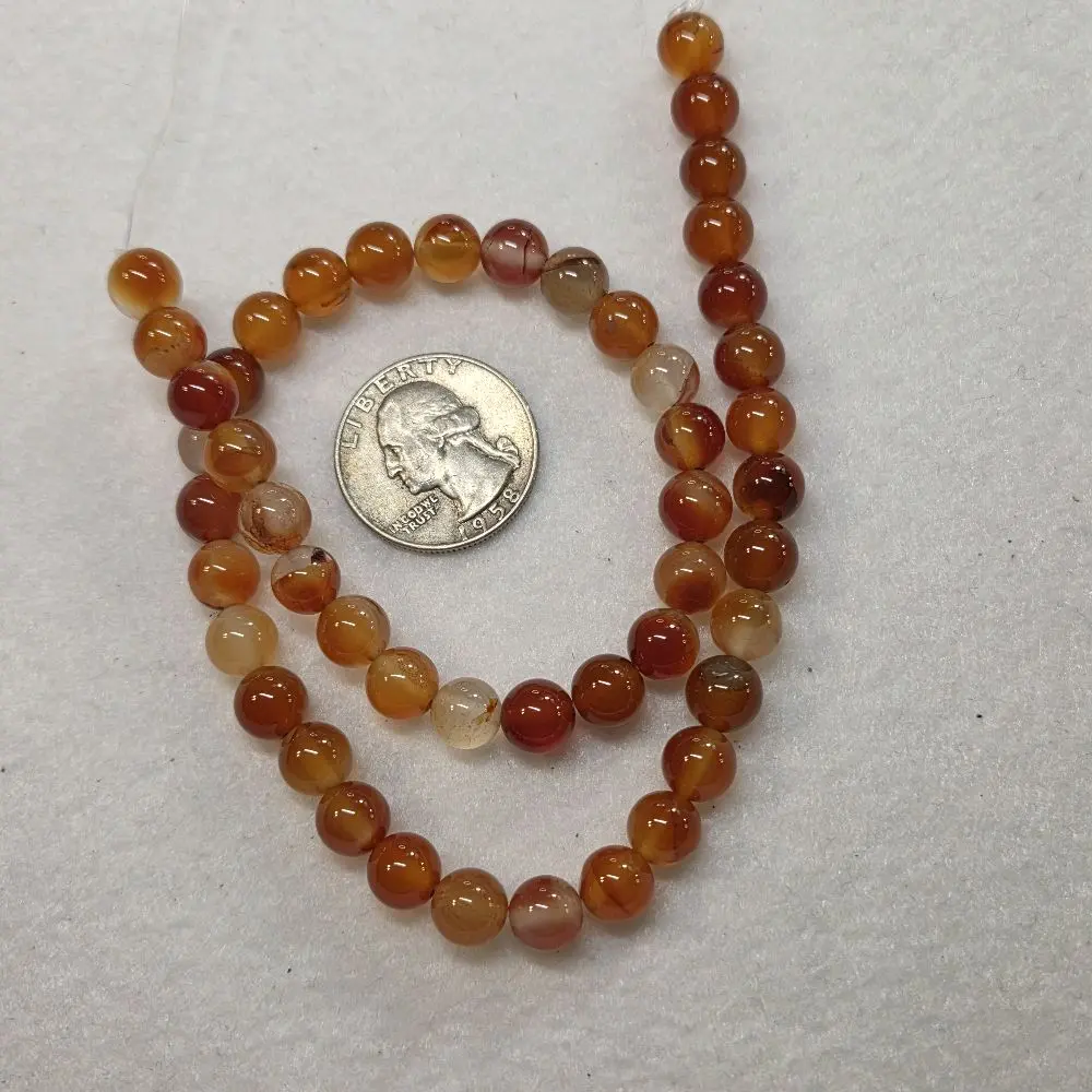 6mm Carnelian Agate Bead Strand