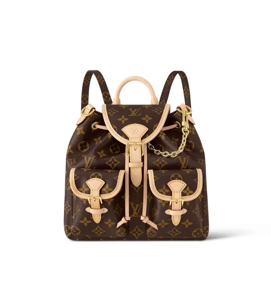 Pre-owned Louis Vuitton Monogram Excursion Drawstring Backpack, Microchip Version