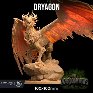 Dryagon Forest Dragon Dryad | The Dragon Trappers Lodge | 32mm Scale | Miniature RPG Tabletop Mini Resin DnD Dungeons and Dragons