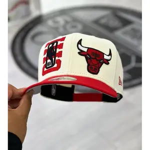 New Era Chicago Bulls 9FORTY Premium Fitted Cap Black Red Embroidered Bull Logo Flat Brim NBA Streetwear Hat