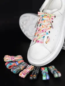 Shiny Metallic Star Shoelaces, Trendy Colorful Laces for Daily Wear, Perfect for Casual Sports Shoes, Sneaker, Stylish and Eye-Catching Design