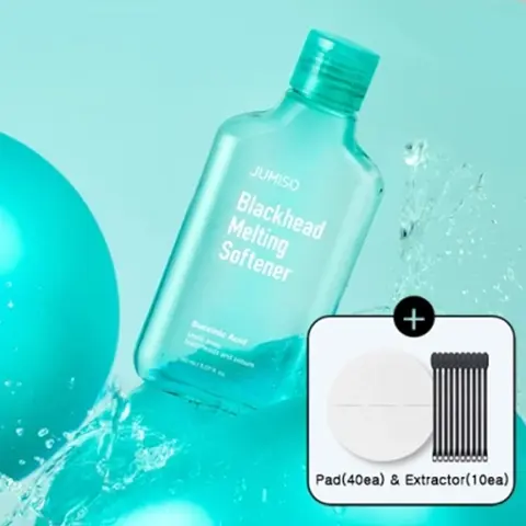 [JUMISO] Blackhead Melting Softner (Toner+Cotton Pad+Extraction) |  Korean Pore Care PHA Exfoliation Witch Hazel Tea Tree Cypress Water Sebum Control Complete Kit, 5.07 fl.oz