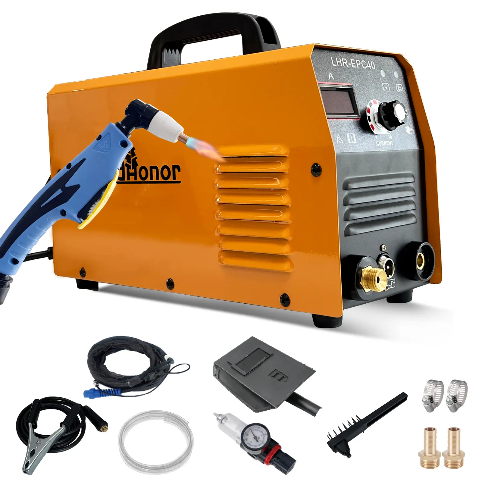 Compact 40A Plasma Cutter - Dual Voltage 110/220V, Low Electrode Wear, Extended Consumable Life, Clean 1/2” Cuts