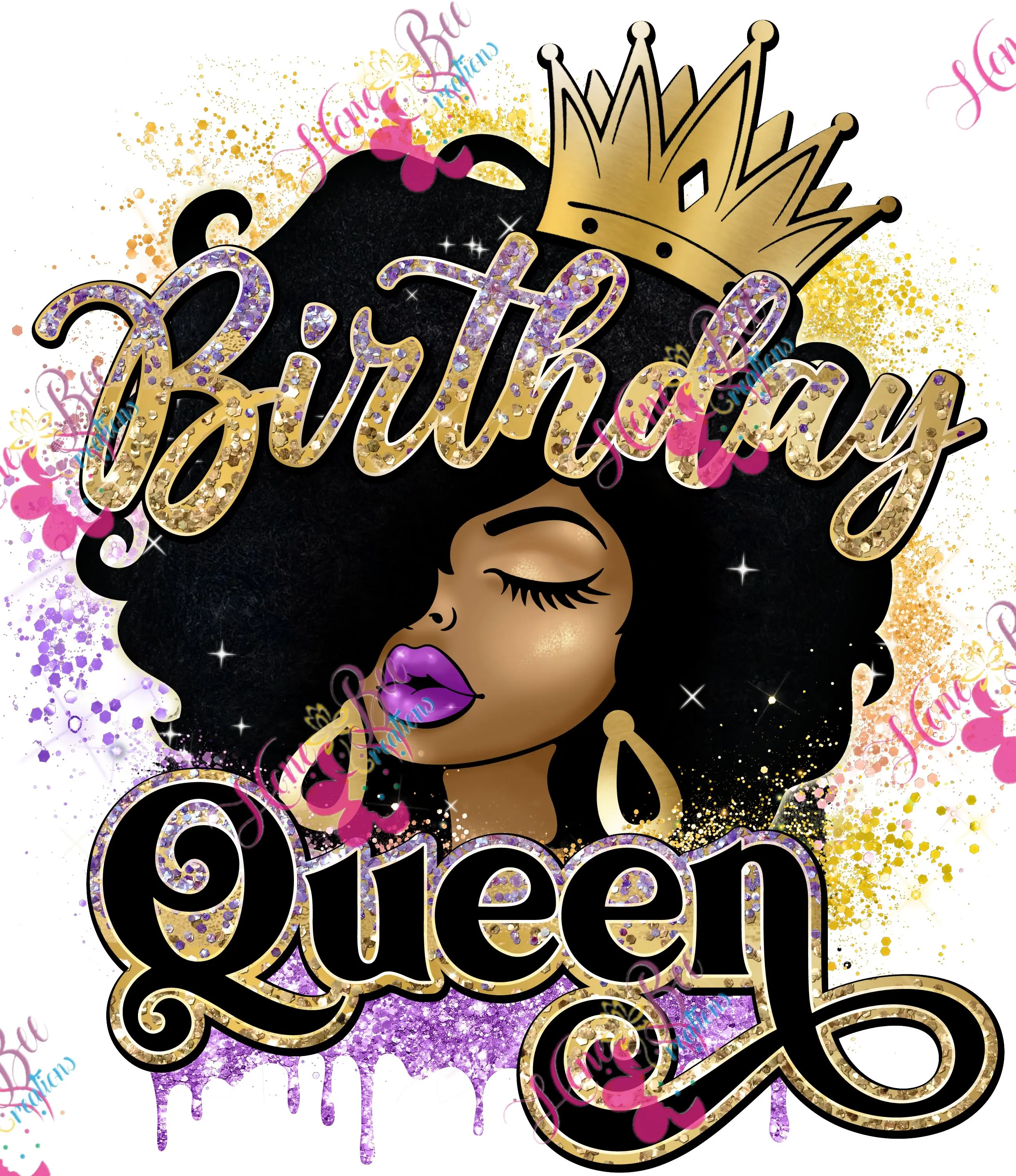 Birthday Queen DTF Transfer (This is for transfer only)