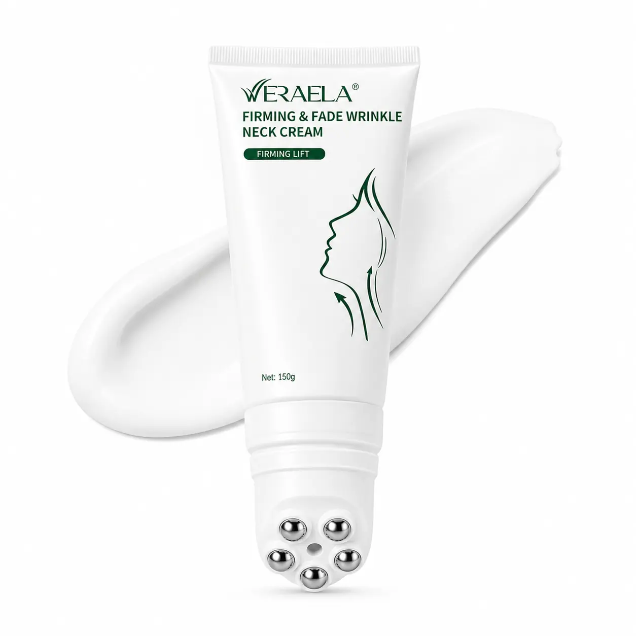 Veraela Collagen Gua Sha Neck Firming Cream - 5.29 oz, Built-In Gua Sha Massager, 5% Collagen, neck firming and tightenin,nti-Aging / Wrinkle / Jawline / Turkey Neck,Centella Upgraded Formula, Deep Moisturizing for Crepey Skin,Skin Safe Korean skincare so