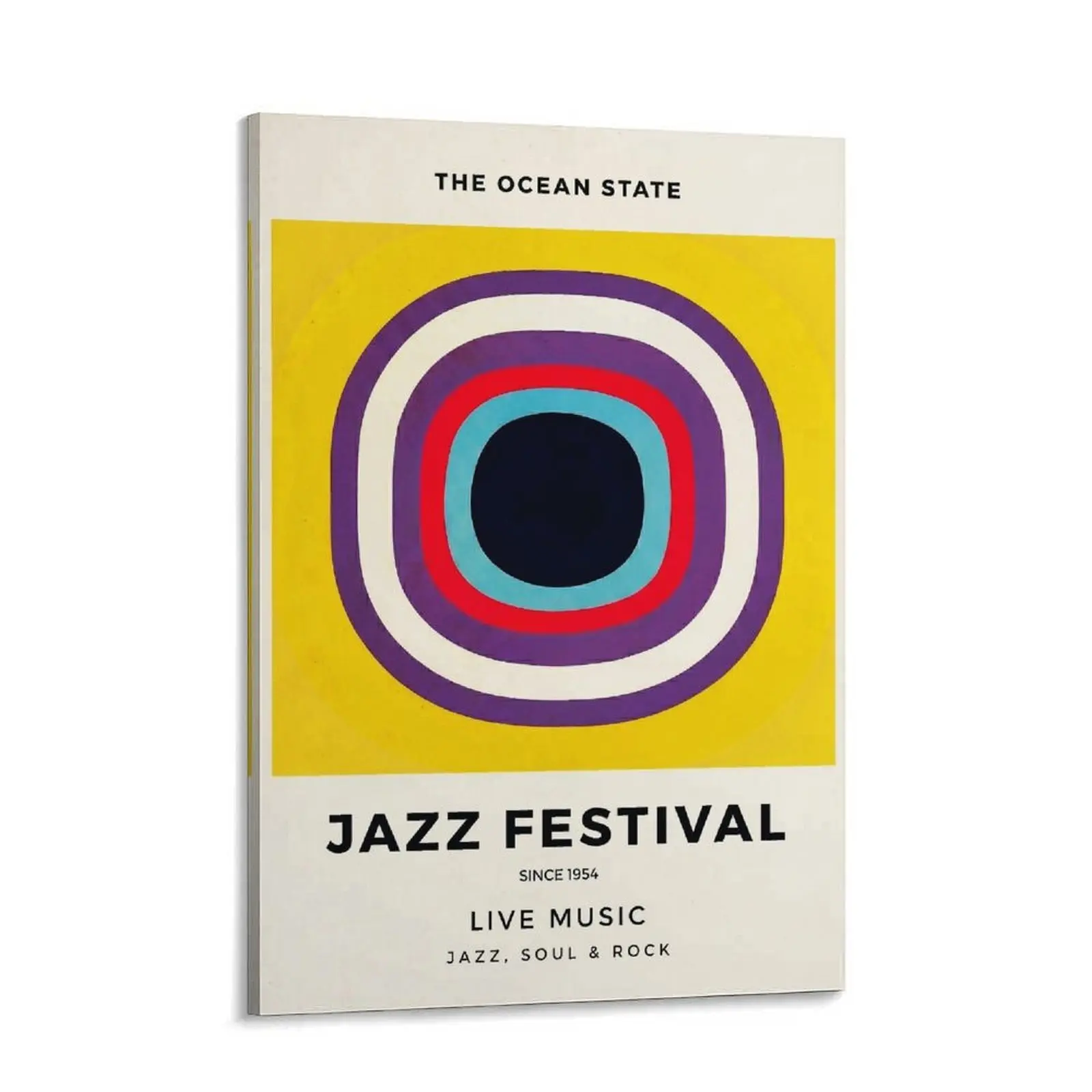 Jazz Event Wall Decor Print, Ocean State Festival Themed Home Decor Poster