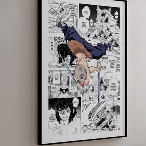 Inosuke Hashibira - Curated Manga Panels Poster