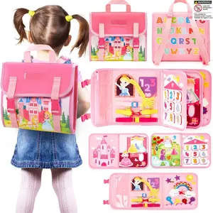 18 in 1 Toddler Montessori Busy Board Sensory Activity Board Learning Life Skills Logical Thinking Quiet Activity Book Preschool Education Travel Toys