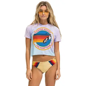 AVIATOR NATION HAMPTONS BOYFRIEND TEE - TIE DYE BUBBLEGUM